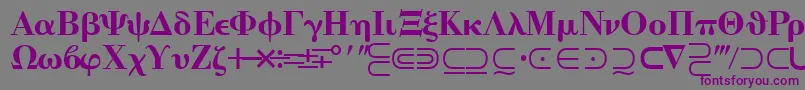 Шрифт Quantapitwossk – фиолетовые шрифты на сером фоне