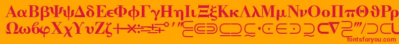 Quantapitwossk Font – Red Fonts on Orange Background
