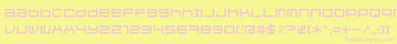Шрифт Jethosefull – розовые шрифты на жёлтом фоне