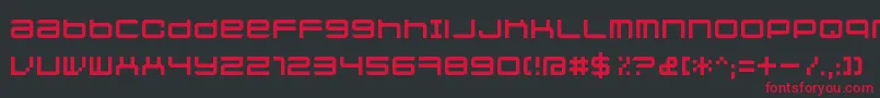 Шрифт Jethosefull – красные шрифты на чёрном фоне