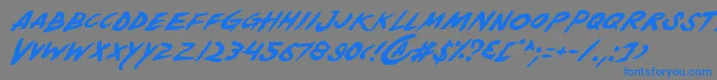 YellowjacketItalic Font – Blue Fonts on Gray Background