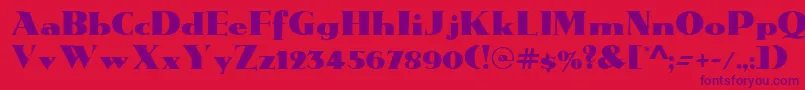 Vogue Font – Purple Fonts on Red Background