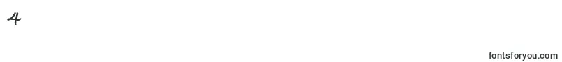 フォントBradleyHandItcTtBold – フォント数字4