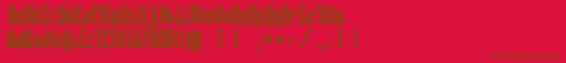 Friedrich Font – Brown Fonts on Red Background