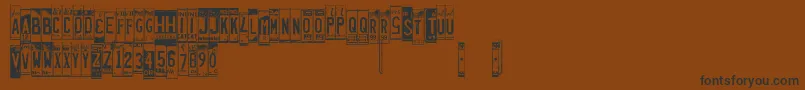 Licenseplates Font – Black Fonts on Brown Background