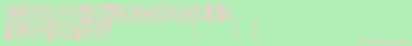 Licenseplates Font – Pink Fonts on Green Background