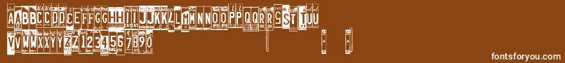Licenseplates Font – White Fonts on Brown Background
