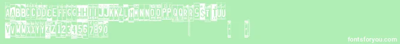Licenseplates Font – White Fonts on Green Background