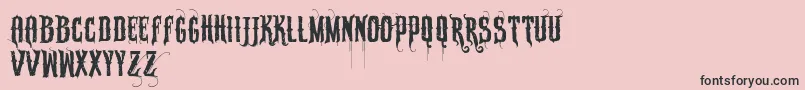 Vtkssabonete Font – Black Fonts on Pink Background