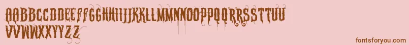 Vtkssabonete Font – Brown Fonts on Pink Background