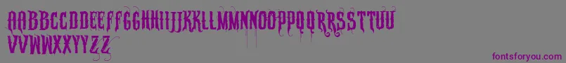 Шрифт Vtkssabonete – фиолетовые шрифты на сером фоне