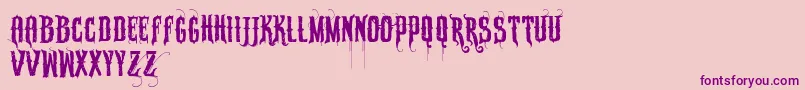 Vtkssabonete Font – Purple Fonts on Pink Background