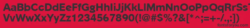 PhinsterExtraboldRegular Font – Black Fonts on Red Background