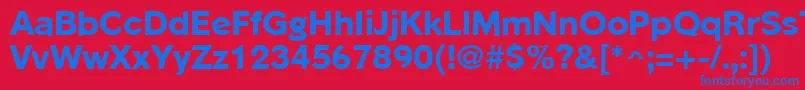 フォントPhinsterExtraboldRegular – 赤い背景に青い文字