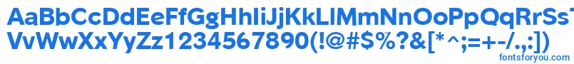 フォントPhinsterExtraboldRegular – 白い背景に青い文字