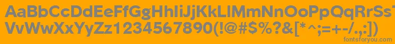 フォントPhinsterExtraboldRegular – オレンジの背景に灰色の文字