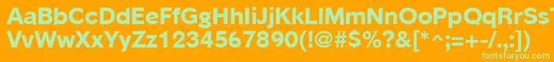 PhinsterExtraboldRegular Font – Green Fonts on Orange Background