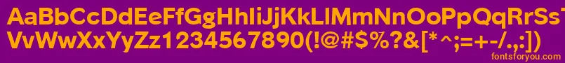 PhinsterExtraboldRegular Font – Orange Fonts on Purple Background