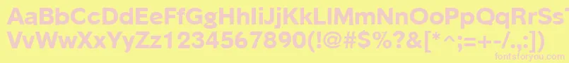 PhinsterExtraboldRegular Font – Pink Fonts on Yellow Background