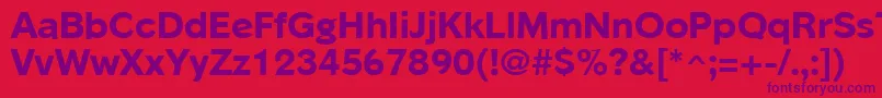 PhinsterExtraboldRegular Font – Purple Fonts on Red Background