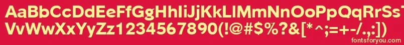 PhinsterExtraboldRegular Font – Yellow Fonts on Red Background