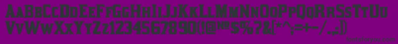 Fonte KirstyinkRegular – fontes pretas em um fundo violeta