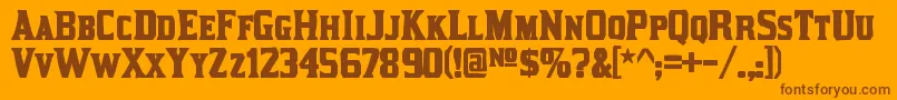 KirstyinkRegular Font – Brown Fonts on Orange Background