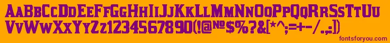 Police KirstyinkRegular – polices violettes sur fond orange