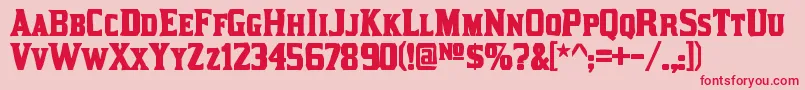 KirstyinkRegular Font – Red Fonts on Pink Background