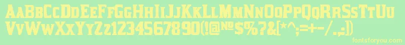 More about KirstyinkRegular Font KirstyinkRegular Font – Yellow Fonts on Green Background