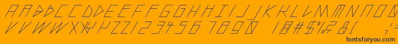 SlantedItalicShift Font – Black Fonts on Orange Background