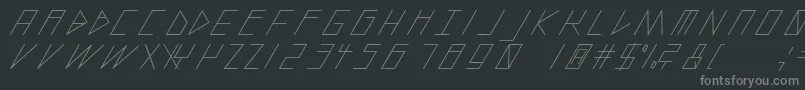 More about SlantedItalicShift Font SlantedItalicShift Font – Gray Fonts on Black Background