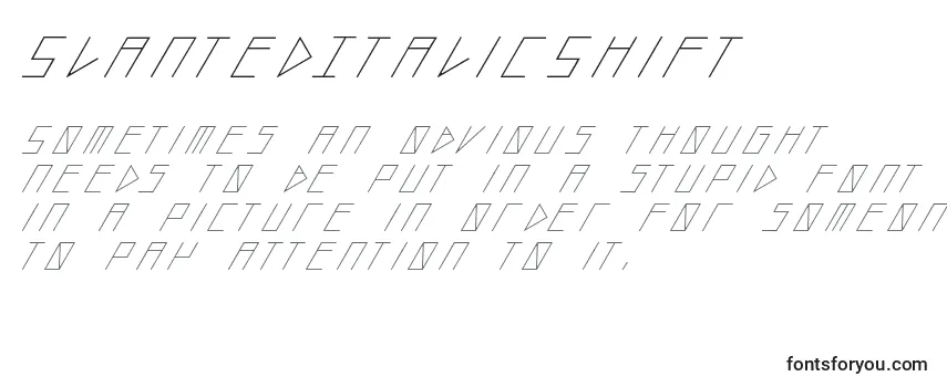 Обзор шрифта SlantedItalicShift