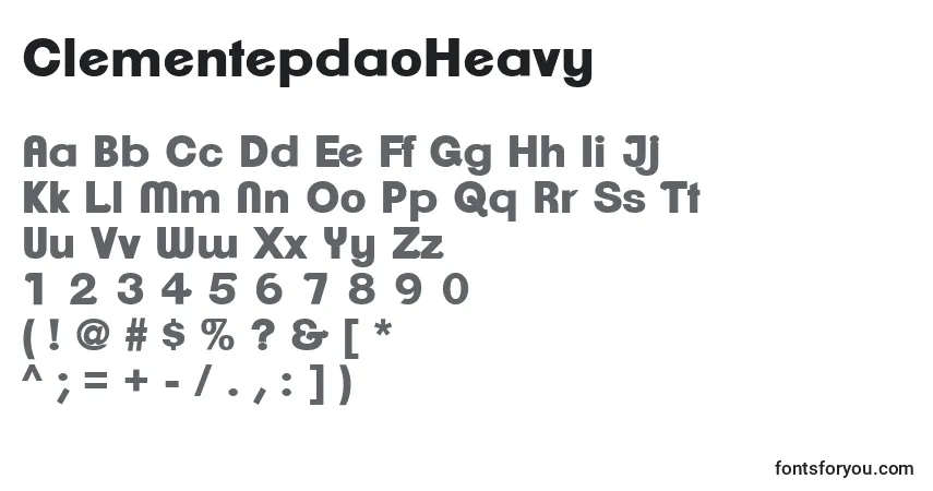 Schriftart ClementepdaoHeavy – Alphabet, Zahlen, spezielle Symbole