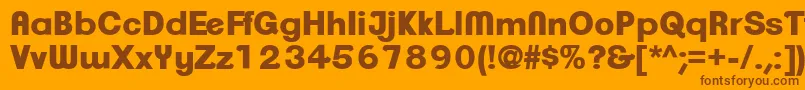 ClementepdaoHeavy Font – Brown Fonts on Orange Background