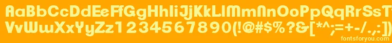 ClementepdaoHeavy Font – Yellow Fonts on Orange Background