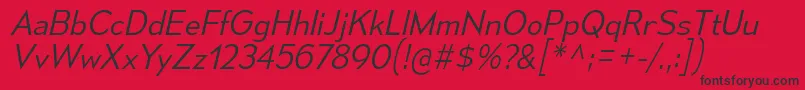 MesmerizeLtIt Font – Black Fonts on Red Background