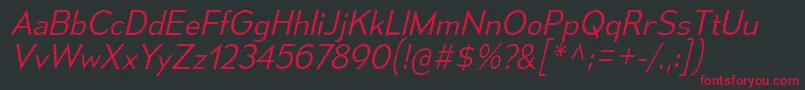 MesmerizeLtIt Font – Red Fonts on Black Background
