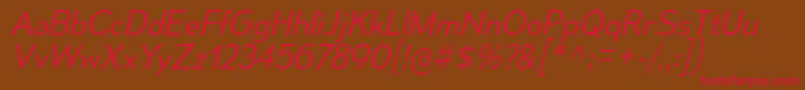 MesmerizeLtIt Font – Red Fonts on Brown Background