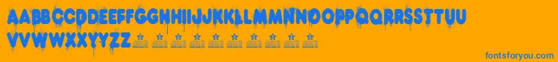 HotDogPersonalUse Font – Blue Fonts on Orange Background
