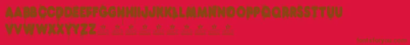 HotDogPersonalUse Font – Brown Fonts on Red Background