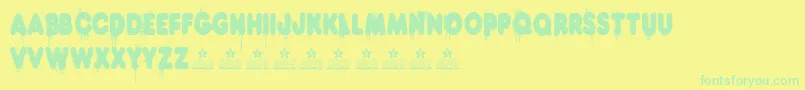 HotDogPersonalUse Font – Green Fonts on Yellow Background