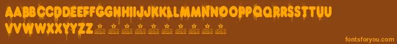 HotDogPersonalUse Font – Orange Fonts on Brown Background