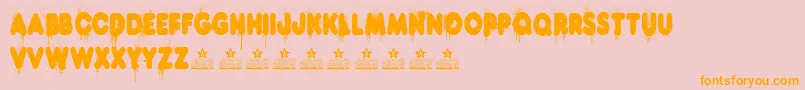 HotDogPersonalUse Font – Orange Fonts on Pink Background