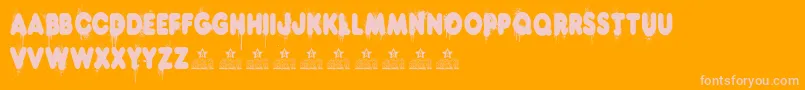 HotDogPersonalUse Font – Pink Fonts on Orange Background