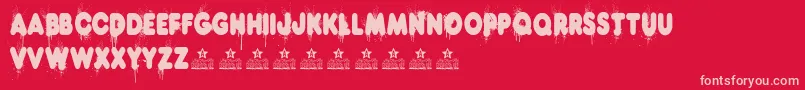 HotDogPersonalUse Font – Pink Fonts on Red Background