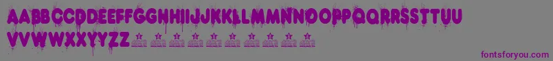 HotDogPersonalUse Font – Purple Fonts on Gray Background