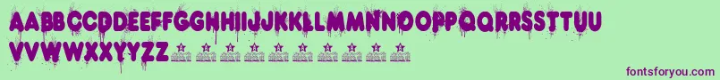 HotDogPersonalUse Font – Purple Fonts on Green Background