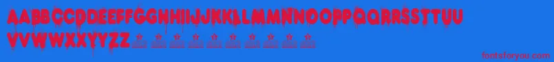 HotDogPersonalUse Font – Red Fonts on Blue Background