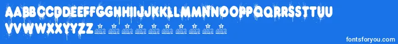 HotDogPersonalUse Font – White Fonts on Blue Background